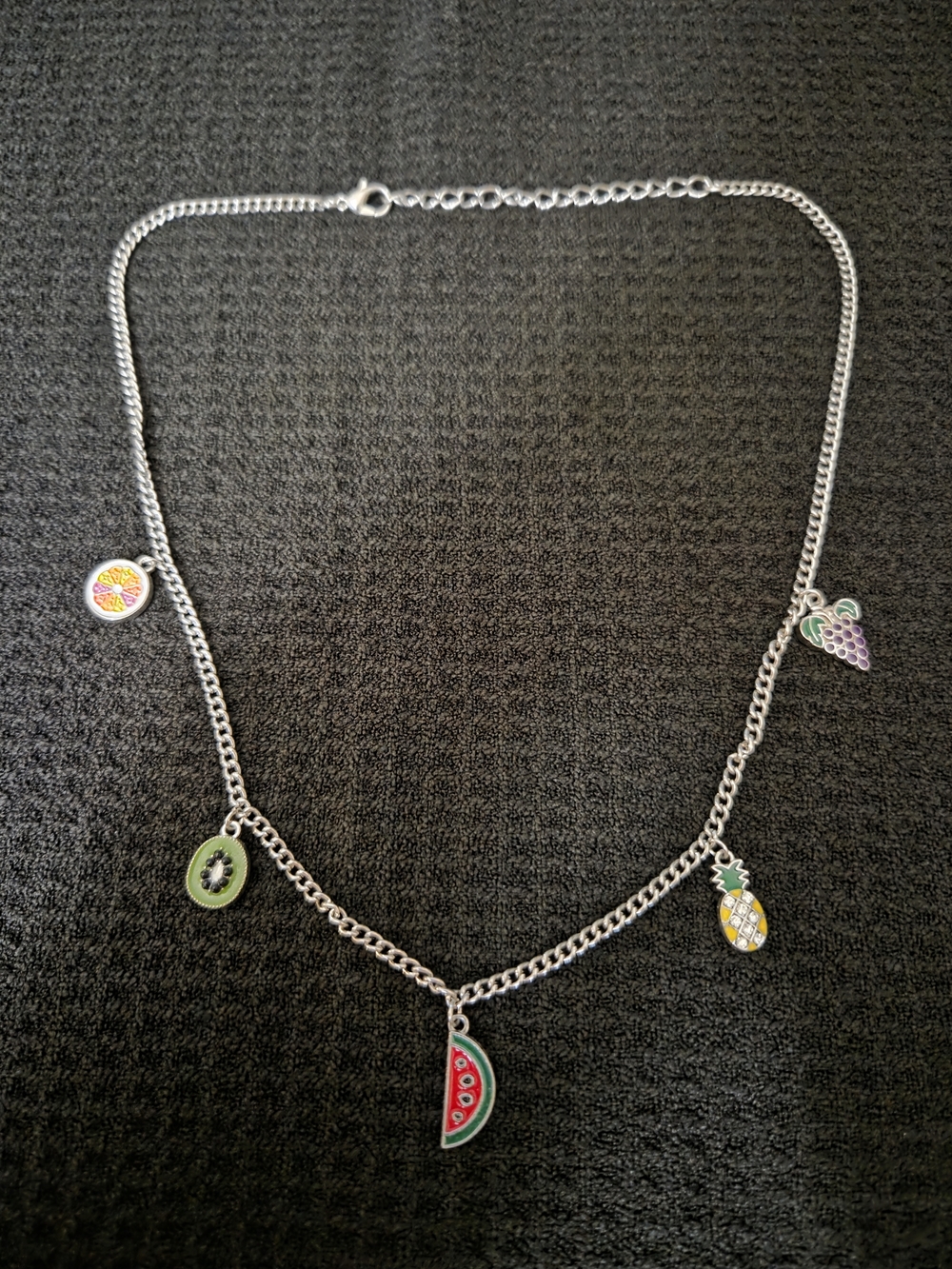 Fruit Charm Silver-Tone Necklace